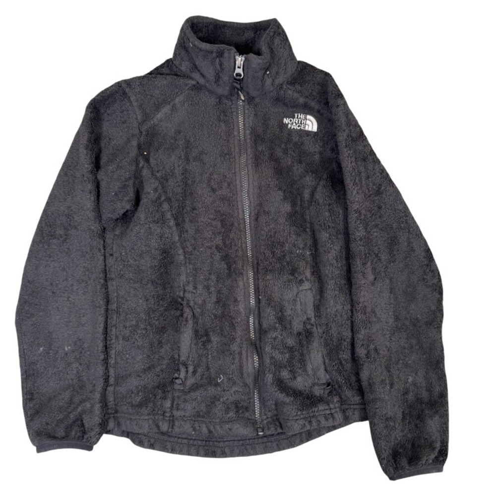The North Face Osito Black Full Zip High Pile Fleece Jacket Girls Medium